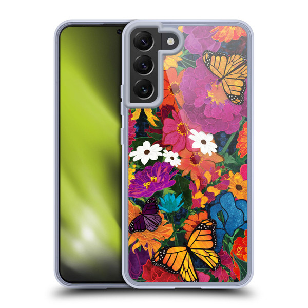 Suzan Lind Butterflies Flower Collage Soft Gel Case for Samsung Galaxy S22+ 5G
