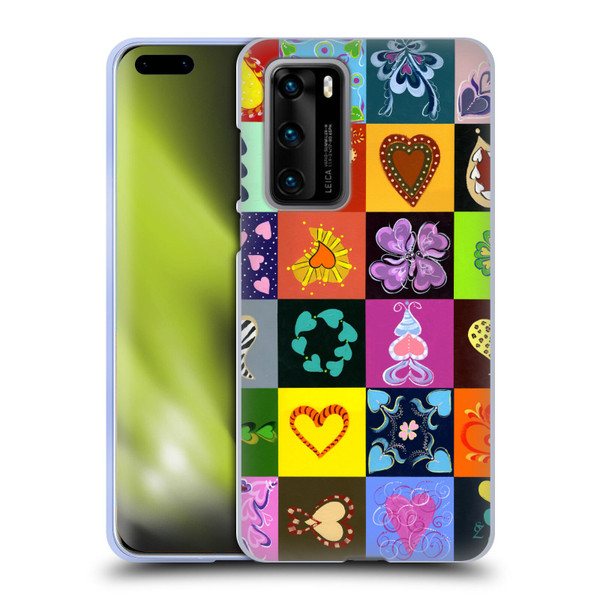 Suzan Lind Colours & Patterns Heart Quilt Soft Gel Case for Huawei P40 5G