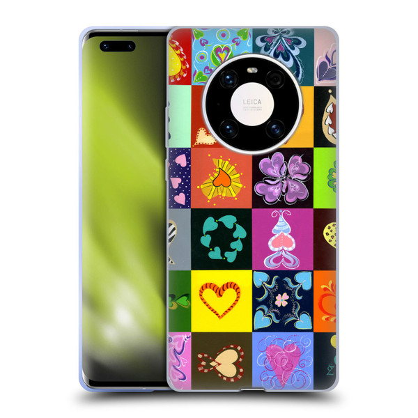 Suzan Lind Colours & Patterns Heart Quilt Soft Gel Case for Huawei Mate 40 Pro 5G