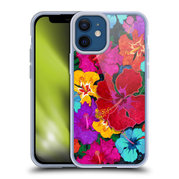 Suzan Lind Colours & Patterns Tropical Hibiscus Soft Gel Case for Apple iPhone 12 Mini