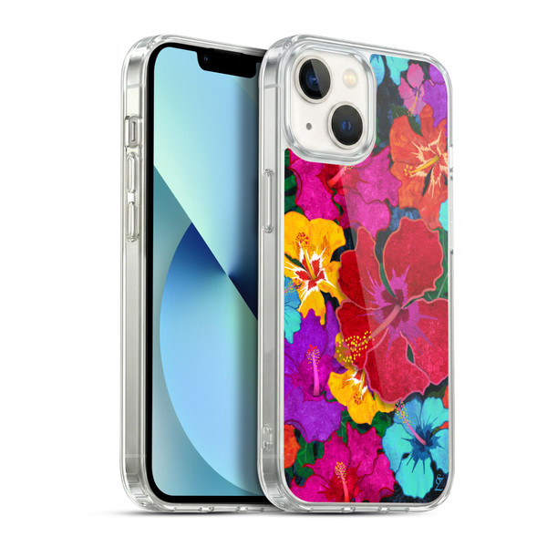 Suzan Lind Colours & Patterns Tropical Hibiscus Soft Gel Case for Apple iPhone 13