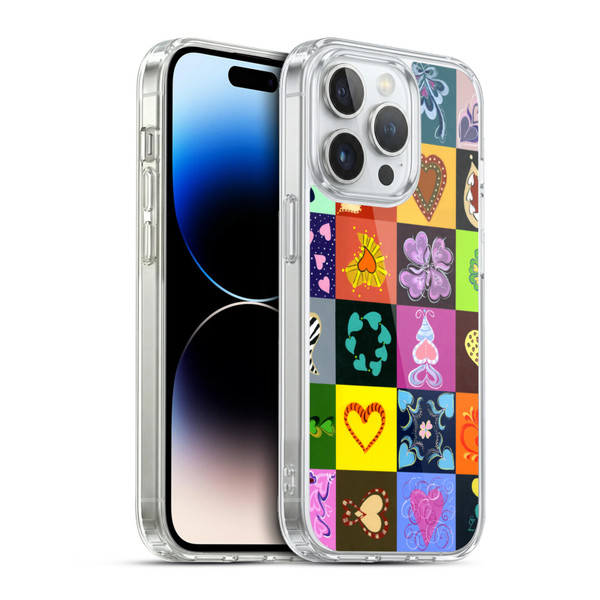 Suzan Lind Colours & Patterns Heart Quilt Soft Gel Case for Apple iPhone 13 Pro & MagSafe