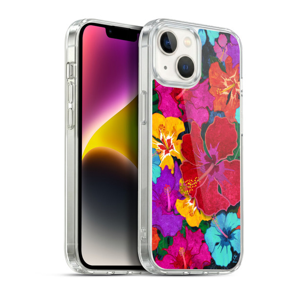 Suzan Lind Colours & Patterns Tropical Hibiscus Soft Gel Case for Apple iPhone 14