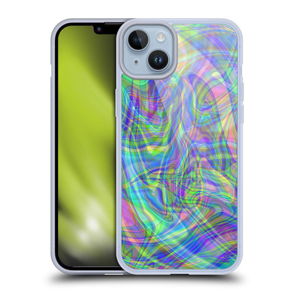 Suzan Lind Colours & Patterns Iridescent Abstract Soft Gel Case for Apple iPhone 14 Plus