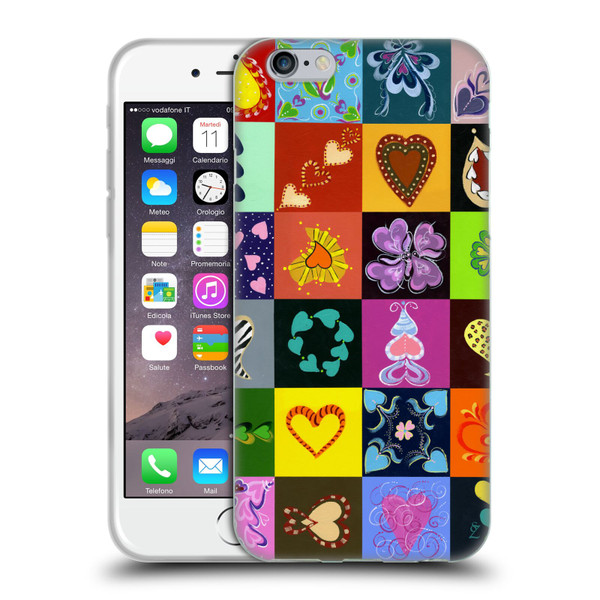 Suzan Lind Colours & Patterns Heart Quilt Soft Gel Case for Apple iPhone 6 / iPhone 6s