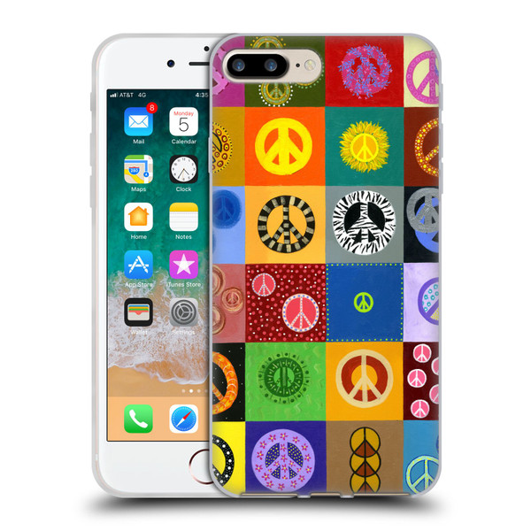 Suzan Lind Colours & Patterns Peace Quilt Soft Gel Case for Apple iPhone 7 Plus / iPhone 8 Plus
