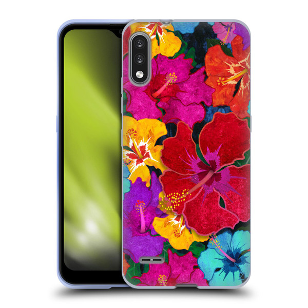Suzan Lind Colours & Patterns Tropical Hibiscus Soft Gel Case for LG K22