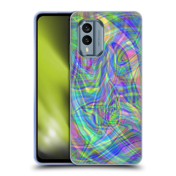 Suzan Lind Colours & Patterns Iridescent Abstract Soft Gel Case for Nokia X30