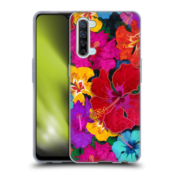 Suzan Lind Colours & Patterns Tropical Hibiscus Soft Gel Case for OPPO Find X2 Lite 5G