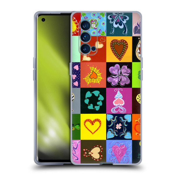 Suzan Lind Colours & Patterns Heart Quilt Soft Gel Case for OPPO Reno 4 Pro 5G