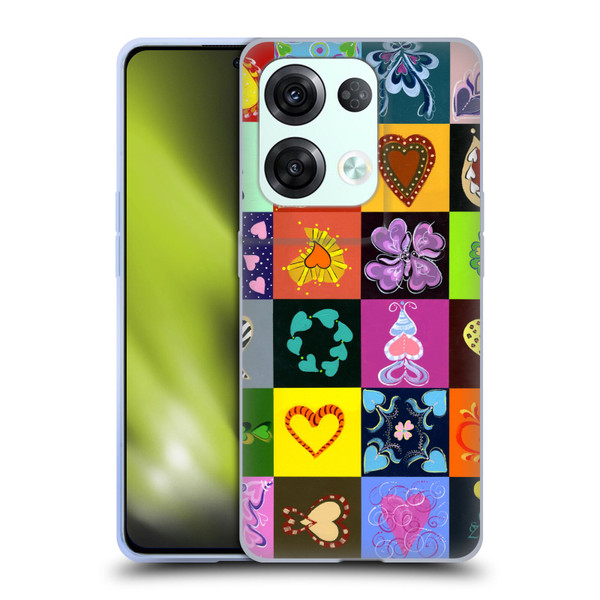 Suzan Lind Colours & Patterns Heart Quilt Soft Gel Case for OPPO Reno8 Pro