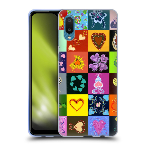 Suzan Lind Colours & Patterns Heart Quilt Soft Gel Case for Samsung Galaxy A02/M02 (2021)