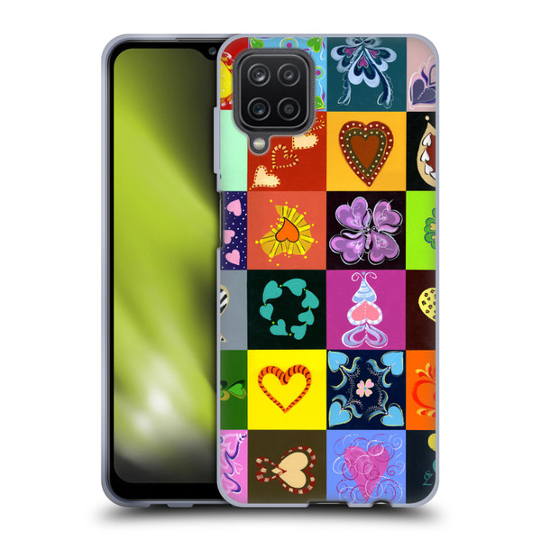 Suzan Lind Colours & Patterns Heart Quilt Soft Gel Case for Samsung Galaxy A12 (2020)
