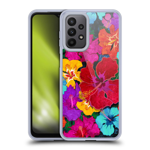 Suzan Lind Colours & Patterns Tropical Hibiscus Soft Gel Case for Samsung Galaxy A23 / 5G (2022)