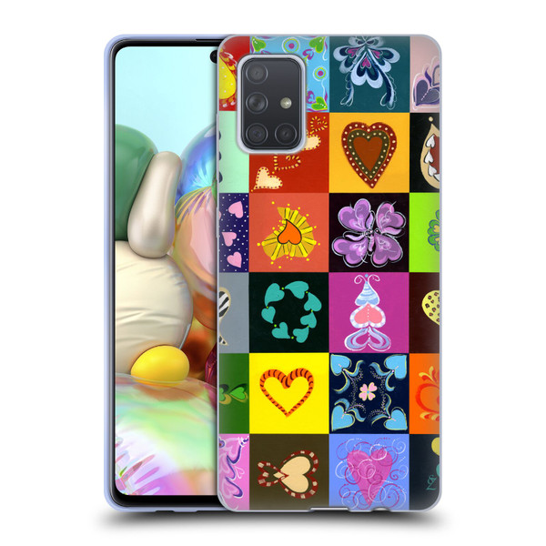 Suzan Lind Colours & Patterns Heart Quilt Soft Gel Case for Samsung Galaxy A71 (2019)