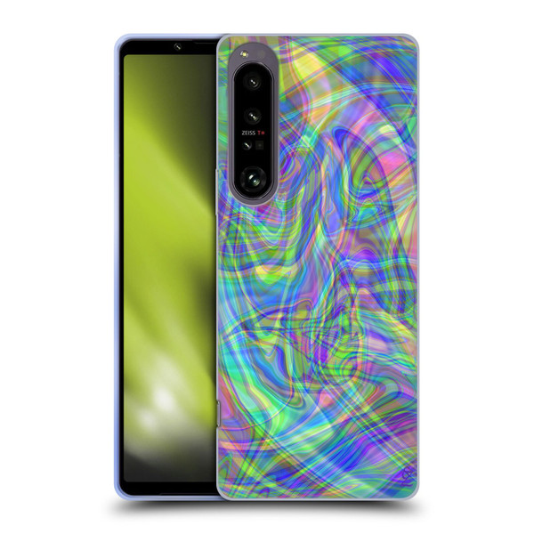 Suzan Lind Colours & Patterns Iridescent Abstract Soft Gel Case for Sony Xperia 1 IV