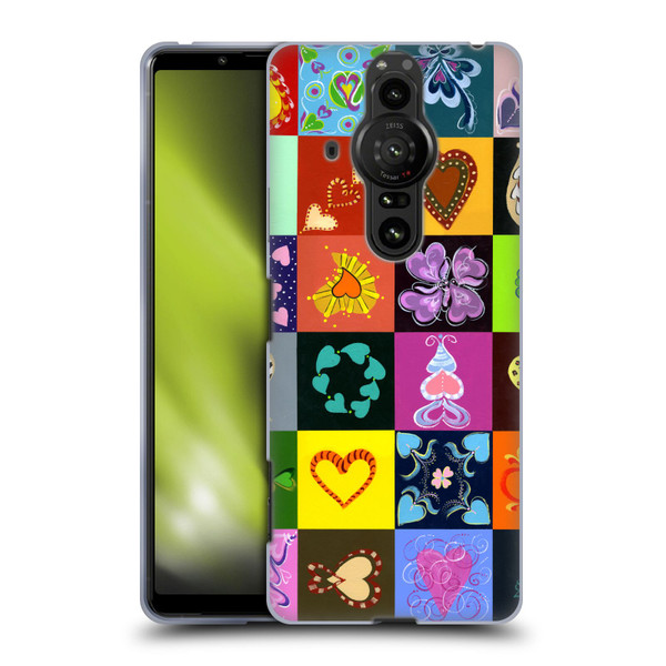 Suzan Lind Colours & Patterns Heart Quilt Soft Gel Case for Sony Xperia Pro-I