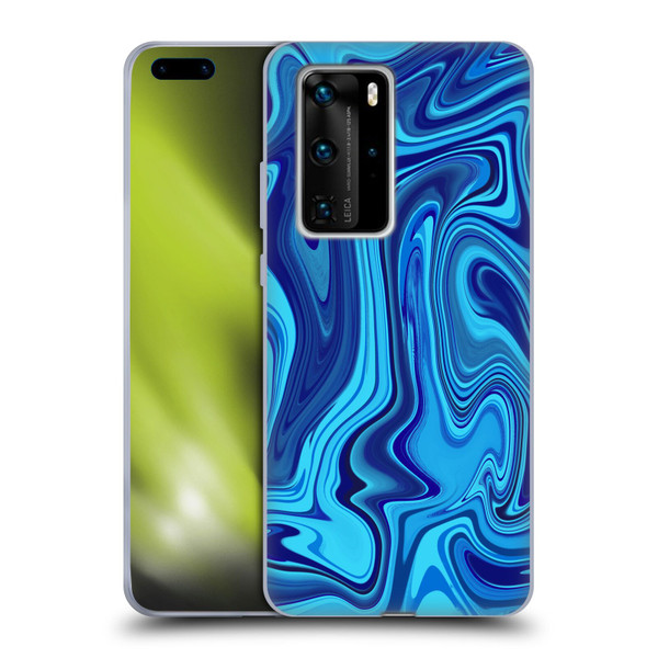 Suzan Lind Marble Blue Soft Gel Case for Huawei P40 Pro / P40 Pro Plus 5G