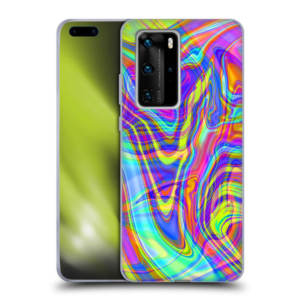 Suzan Lind Marble Illusion Rainbow Soft Gel Case for Huawei P40 Pro / P40 Pro Plus 5G