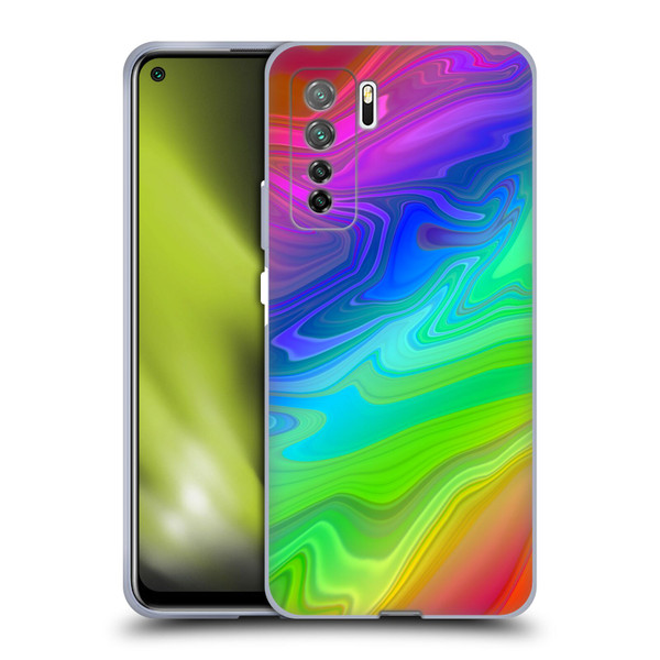 Suzan Lind Marble Rainbow Soft Gel Case for Huawei Nova 7 SE/P40 Lite 5G
