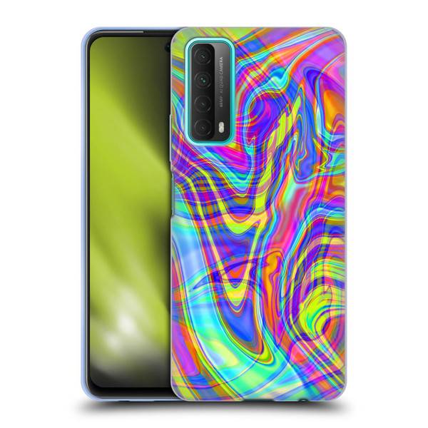 Suzan Lind Marble Illusion Rainbow Soft Gel Case for Huawei P Smart (2021)