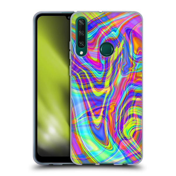Suzan Lind Marble Illusion Rainbow Soft Gel Case for Huawei Y6p