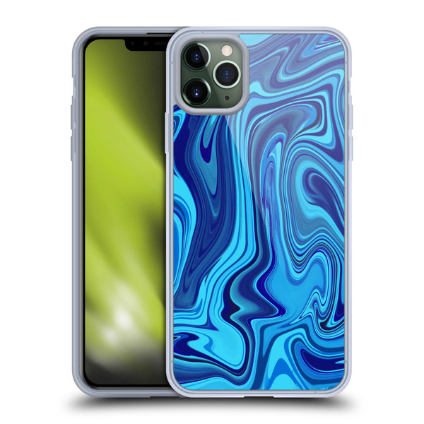 Suzan Lind Marble Blue Soft Gel Case for Apple iPhone 11 Pro Max