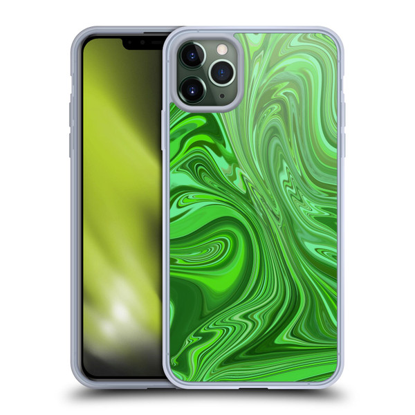 Suzan Lind Marble Emerald Green Soft Gel Case for Apple iPhone 11 Pro Max