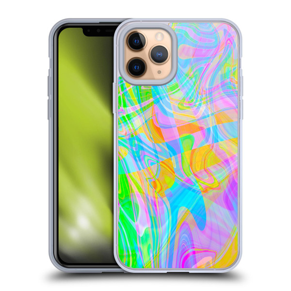 Suzan Lind Marble Abstract Rainbow Soft Gel Case for Apple iPhone 11 Pro