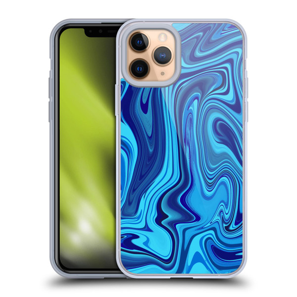 Suzan Lind Marble Blue Soft Gel Case for Apple iPhone 11 Pro