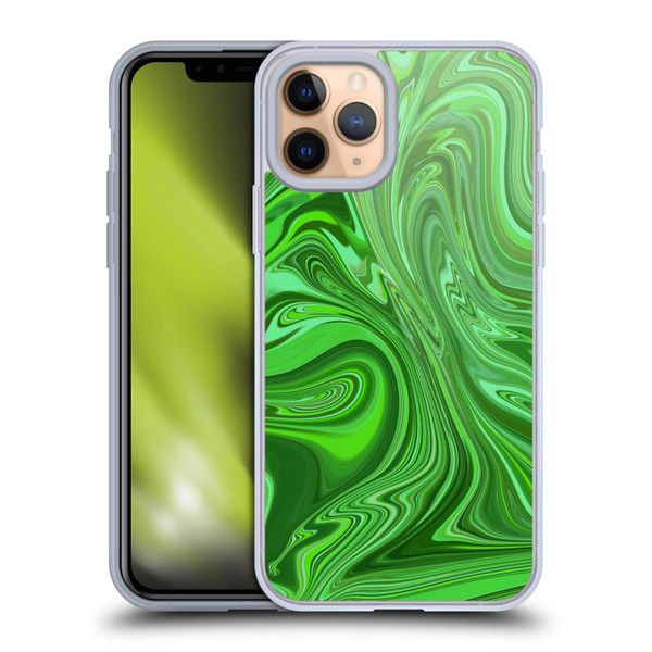 Suzan Lind Marble Emerald Green Soft Gel Case for Apple iPhone 11 Pro