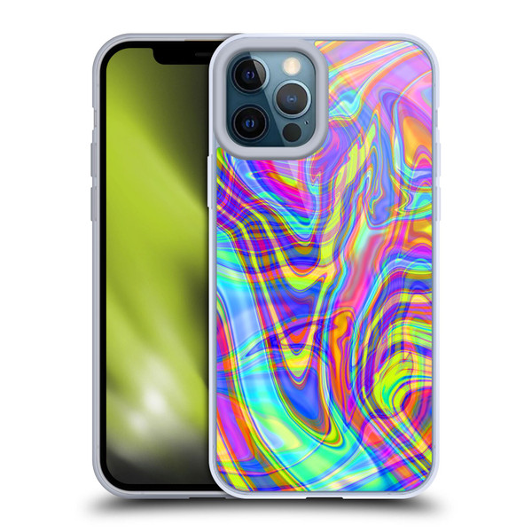 Suzan Lind Marble Illusion Rainbow Soft Gel Case for Apple iPhone 12 Pro Max