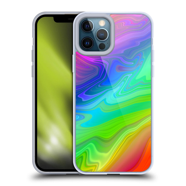 Suzan Lind Marble Rainbow Soft Gel Case for Apple iPhone 12 Pro Max