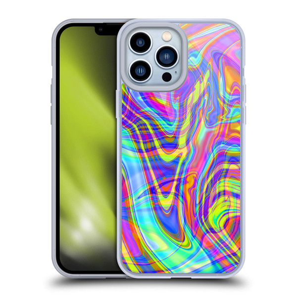 Suzan Lind Marble Illusion Rainbow Soft Gel Case for Apple iPhone 13 Pro Max