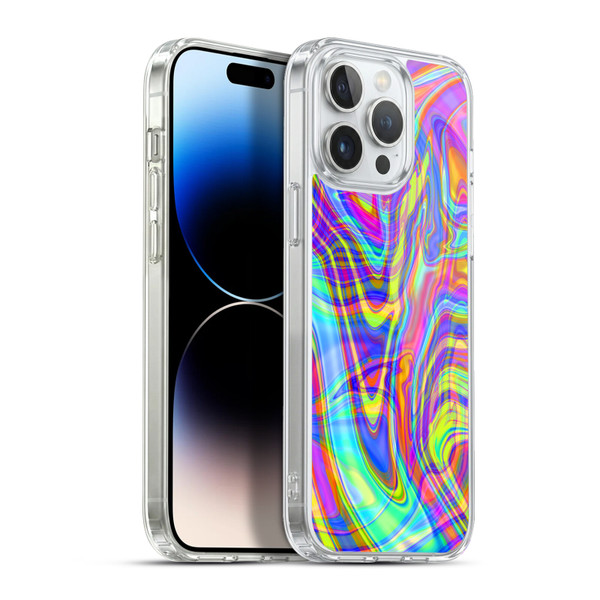 Suzan Lind Marble Illusion Rainbow Soft Gel Case for Apple iPhone 13 Pro Max & MagSafe