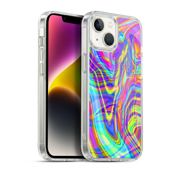 Suzan Lind Marble Illusion Rainbow Soft Gel Case for Apple iPhone 14