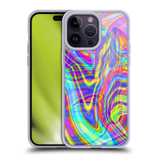 Suzan Lind Marble Illusion Rainbow Soft Gel Case for Apple iPhone 14 Pro Max