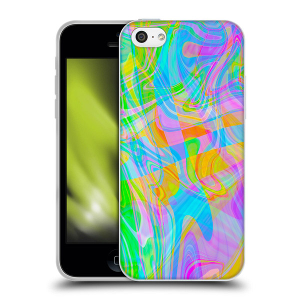 Suzan Lind Marble Abstract Rainbow Soft Gel Case for Apple iPhone 5c