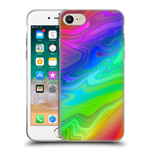 Suzan Lind Marble Rainbow Soft Gel Case for Apple iPhone 7 / 8 / SE 2020 & 2022