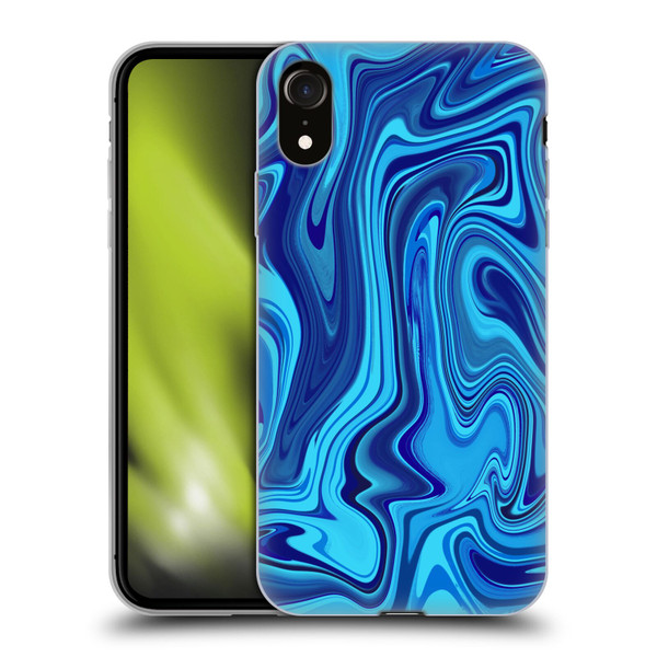 Suzan Lind Marble Blue Soft Gel Case for Apple iPhone XR