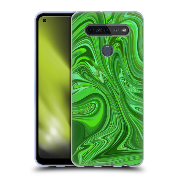 Suzan Lind Marble Emerald Green Soft Gel Case for LG K51S