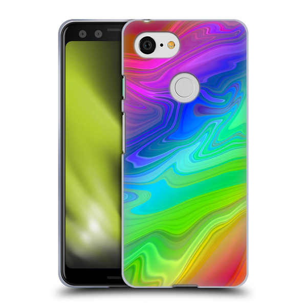 Suzan Lind Marble Rainbow Soft Gel Case for Google Pixel 3