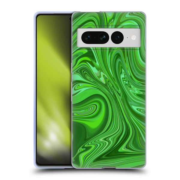 Suzan Lind Marble Emerald Green Soft Gel Case for Google Pixel 7 Pro