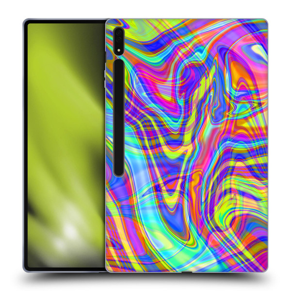 Suzan Lind Marble Illusion Rainbow Soft Gel Case for Samsung Galaxy Tab S8 Ultra