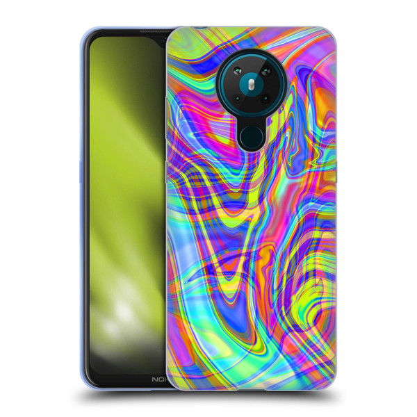 Suzan Lind Marble Illusion Rainbow Soft Gel Case for Nokia 5.3