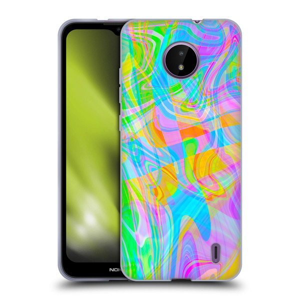 Suzan Lind Marble Abstract Rainbow Soft Gel Case for Nokia C10 / C20
