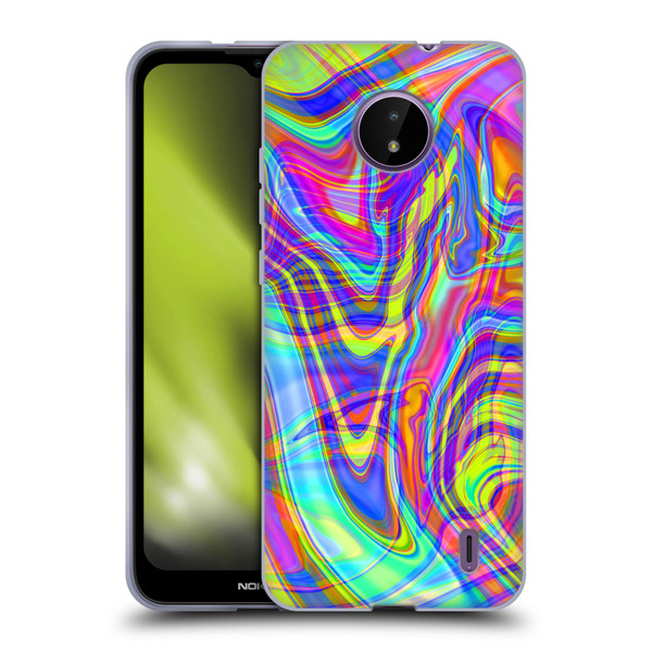 Suzan Lind Marble Illusion Rainbow Soft Gel Case for Nokia C10 / C20