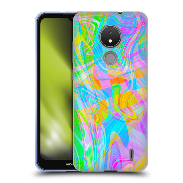 Suzan Lind Marble Abstract Rainbow Soft Gel Case for Nokia C21