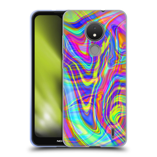 Suzan Lind Marble Illusion Rainbow Soft Gel Case for Nokia C21