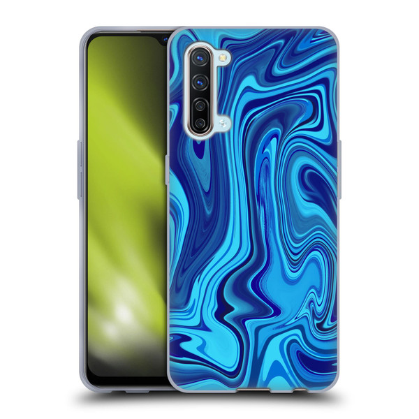 Suzan Lind Marble Blue Soft Gel Case for OPPO Find X2 Lite 5G